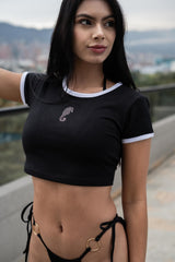 T-Shirt Logo Negra Corta