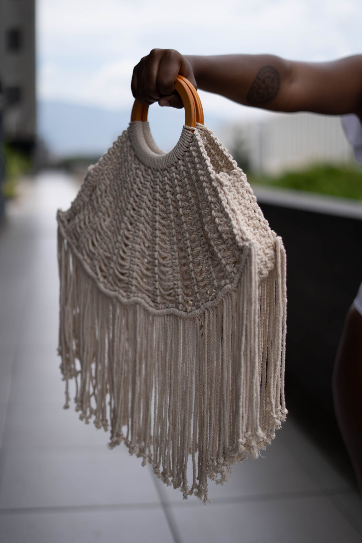Cartera en Macramé Mar